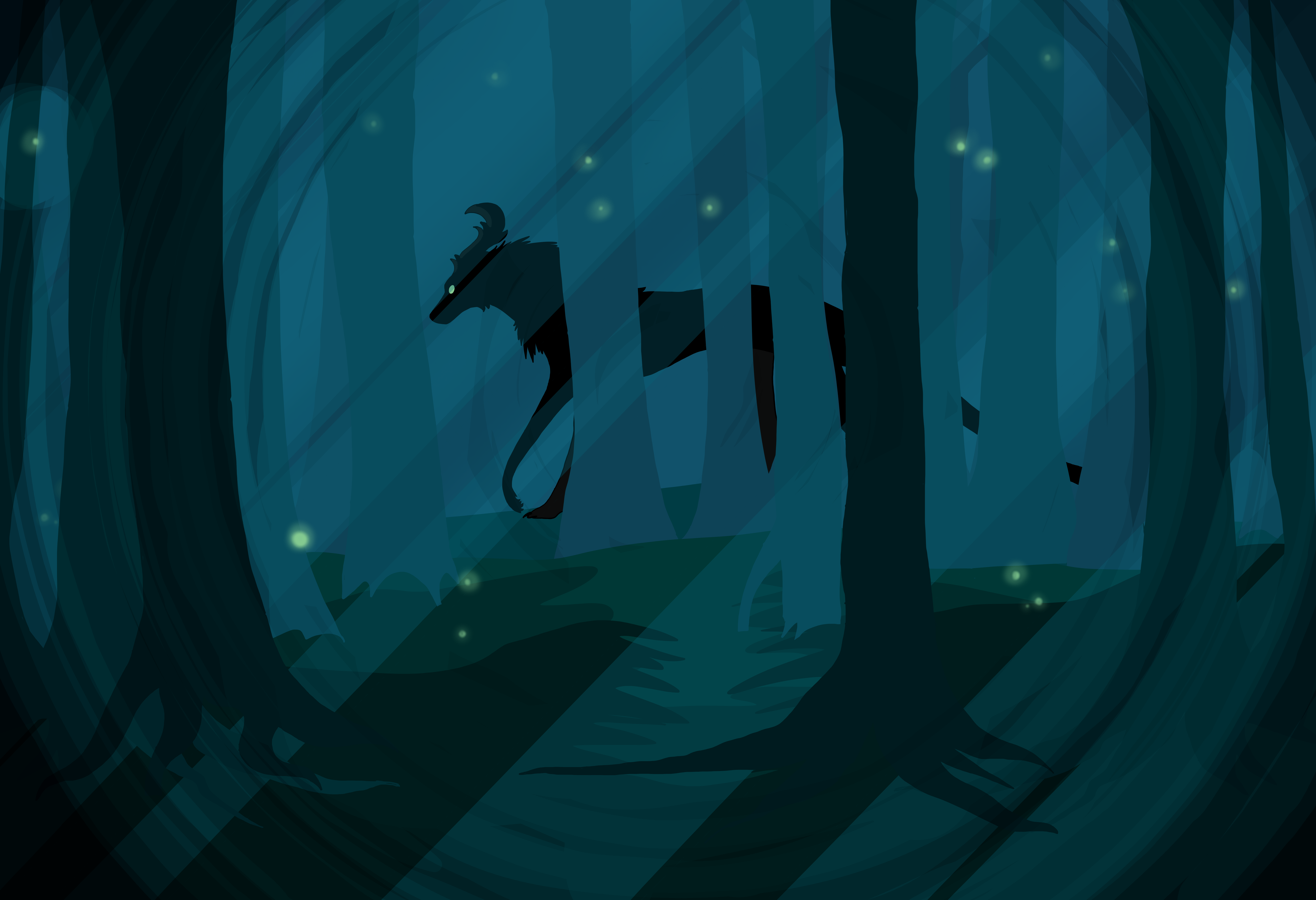 Creature in the Night - Digital Illustration