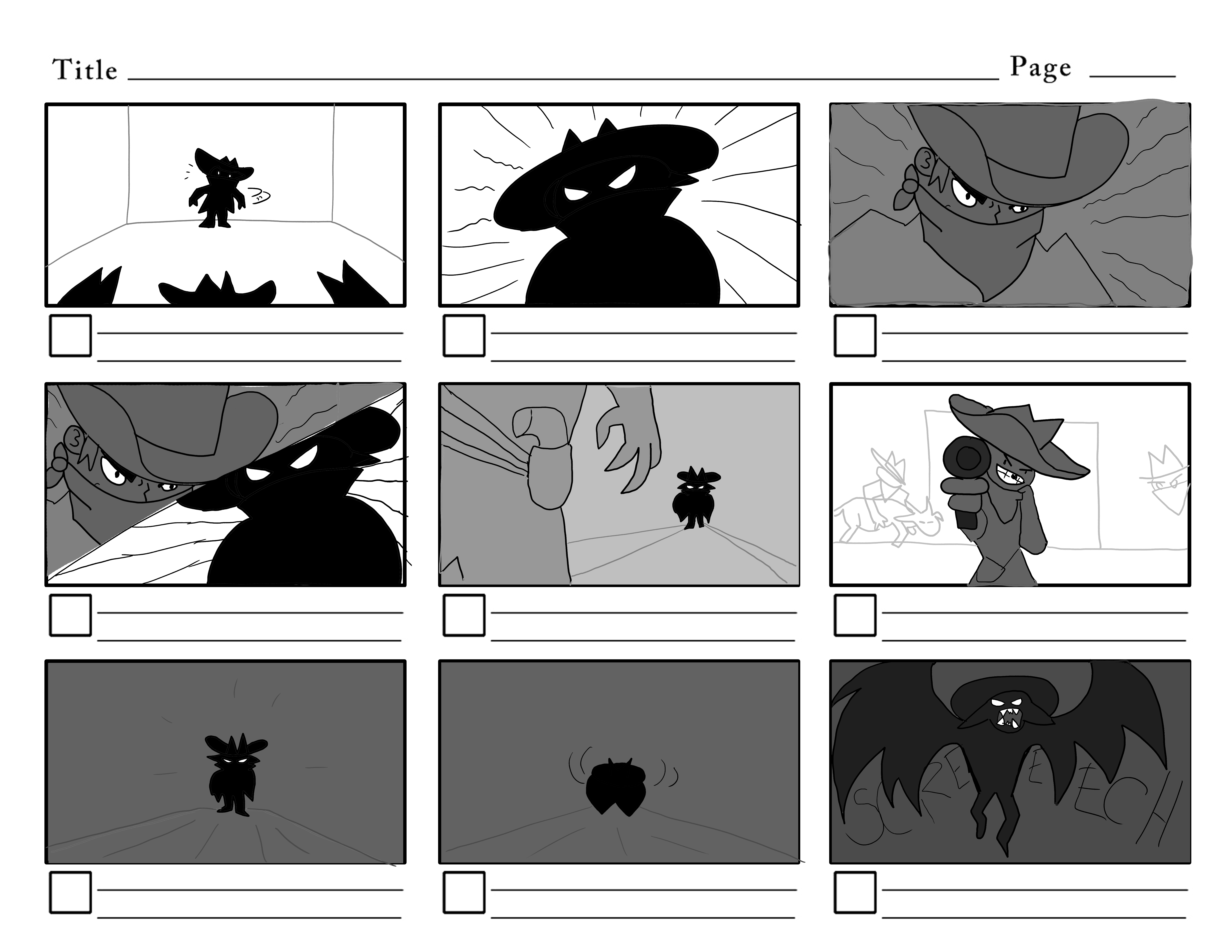 Vampire Cowboy - Script & Storyboard Final (Page 2) - Storyboard