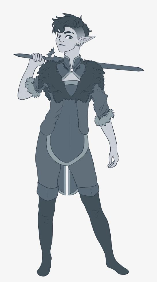 Original Fantasy Character Pose - Digital Illustration