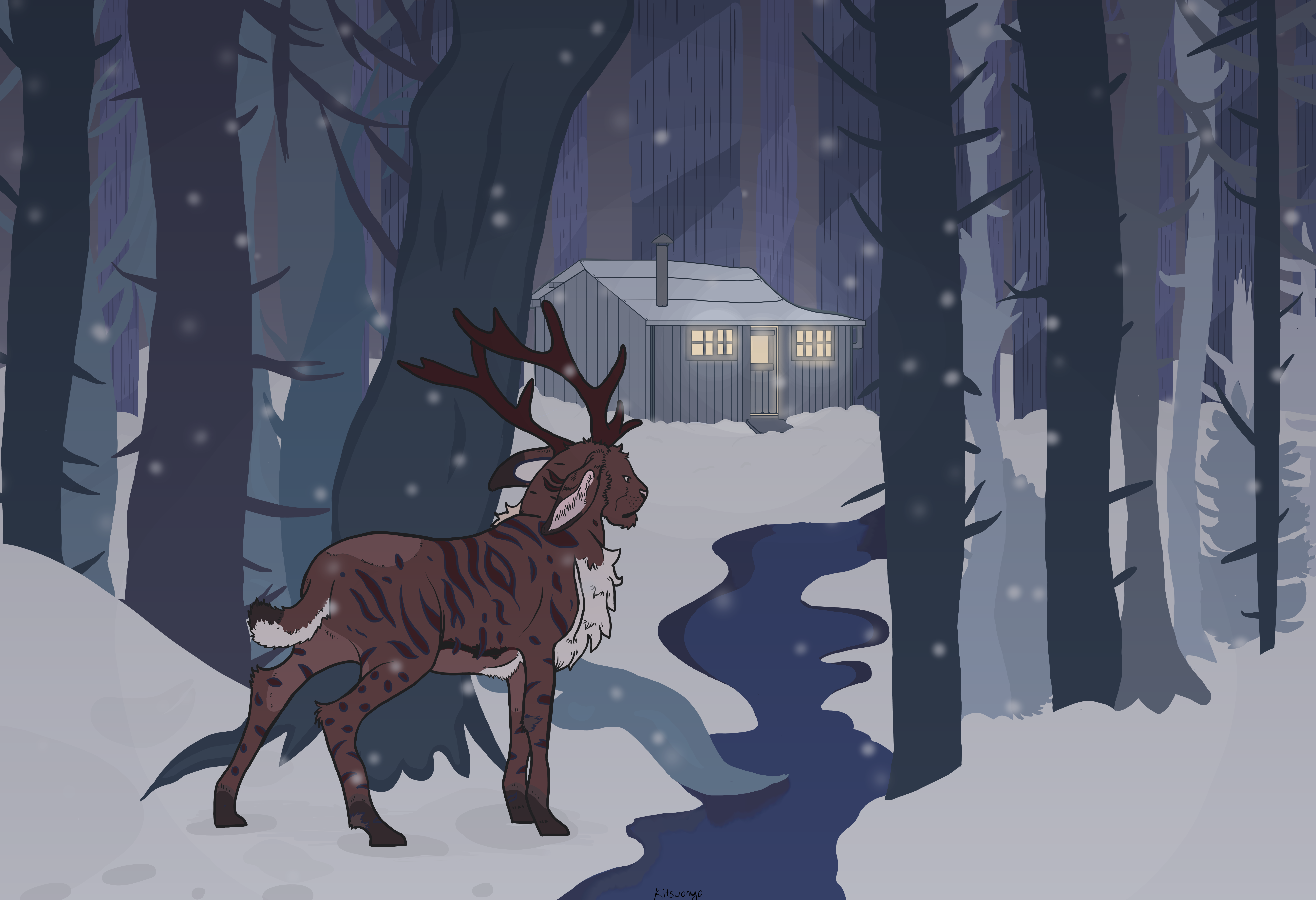 Winter Scene - Digital Illustration